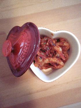 作ってすぐ食べる甘えびのキムチ