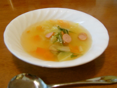 その時あるもの野菜スープの写真