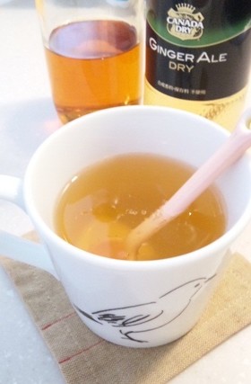 ホットでもアイスでも♪ 梅酒ジンジャー