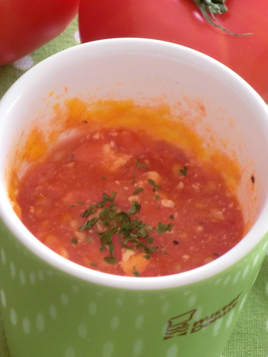 チンするだけ丸ごとトマトとチーズのスープの画像