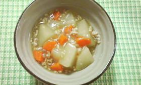 大根のそぼろあんかけ(離乳食後期にも)