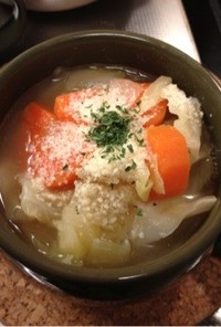 常備野菜で作れる お手軽 野菜スープ ♬