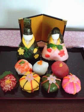 ひな祭りのお寿司*お雛様とてまり寿司