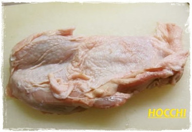 鶏モモ肉の切りやすい切り方・・・。の写真