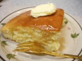 オーブンで焼くホットケーキ
