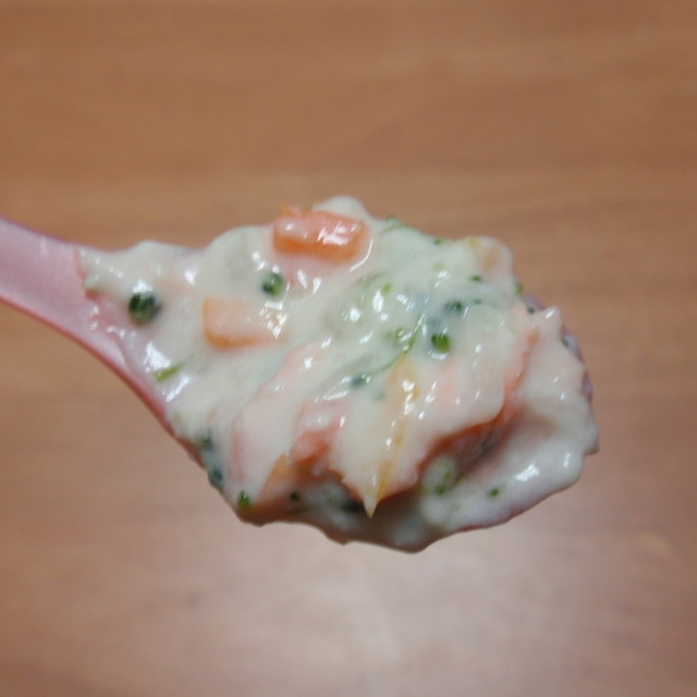 離乳食後期 完了期 鮭のクリーム煮 レシピ 作り方 By シュフパティシエ クックパッド 簡単おいしいみんなのレシピが376万品