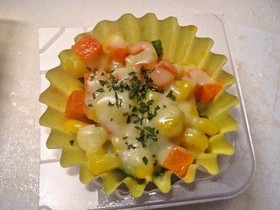 お弁当に☆ミックスベジタブルのチーズがけ