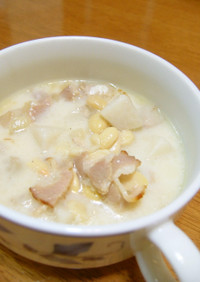 ほくほく☆里芋と大豆のスープ