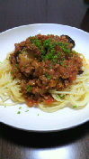 簡単☆なすのミートソースパスタ
