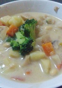豆と野菜をごろっと食べるスープ