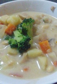 豆と野菜をごろっと食べるスープ