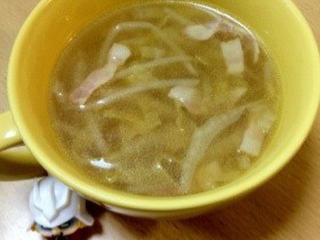 おやじ犬のもやしと白菜のコンソメスープ レシピ 作り方 By おやじ犬 クックパッド