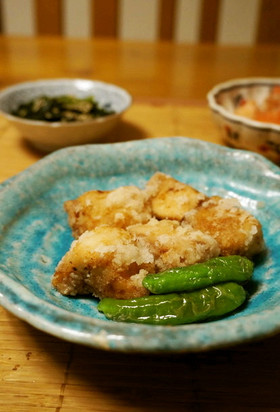 柔らかい*かじきマグロの竜田揚げ