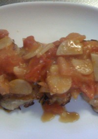 豚のパルメザン焼きフレッシュトマトソース