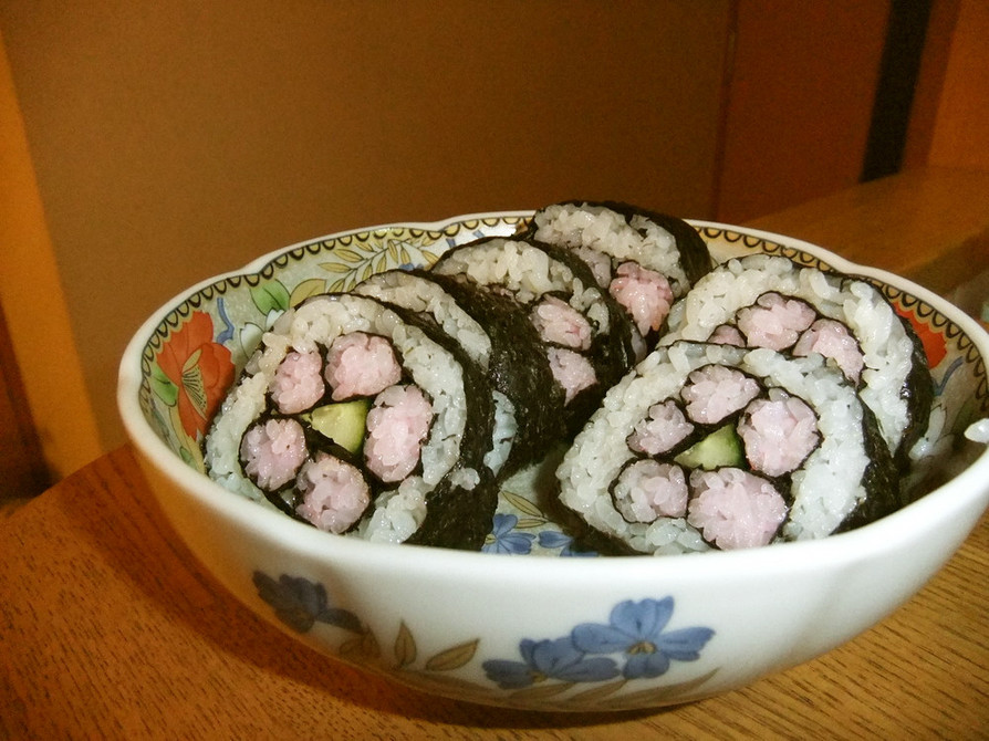 手巻き寿司　お花の画像
