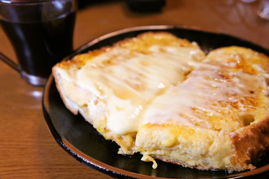 フランスパンのチーズフレンチトースト　の画像