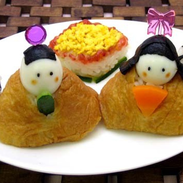 ひな祭りパーティーに おひなさまいなり レシピ 作り方 By マルカン酢 クックパッド 簡単おいしいみんなのレシピが353万品
