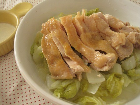 簡単☆塩麹で鶏肉の白菜蒸しの画像