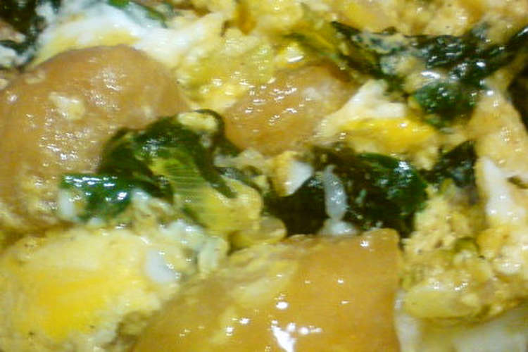 寒締めほうれん草とあぶら麩の卵とじ丼 レシピ 作り方 By すみあか クックパッド 簡単おいしいみんなのレシピが365万品