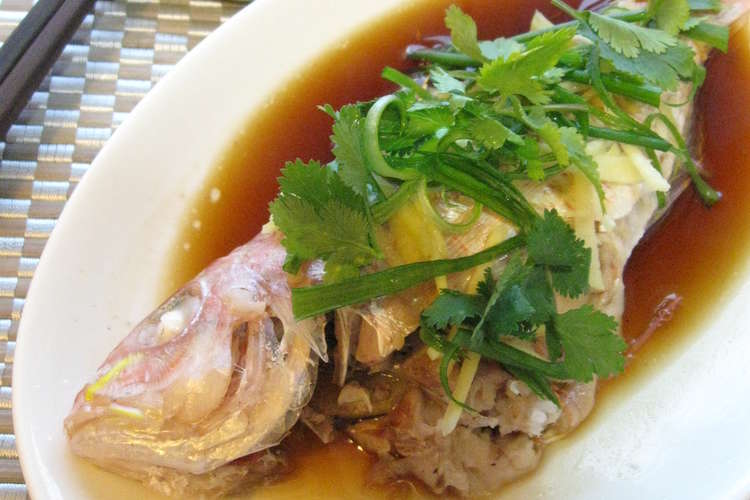 お家で簡単中華 広東風 魚の姿蒸し レシピ 作り方 By バカリャウ クックパッド