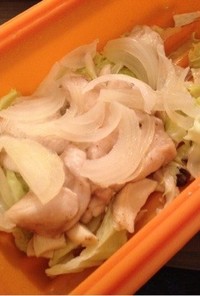 ダイエット★ルクエ鶏胸肉と野菜の塩バター
