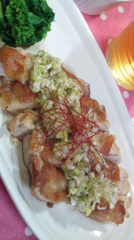 簡単☆鶏もも肉のネギ塩ソース