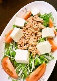 ✿水菜＆豆腐のサラダ✿