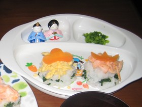 初節句*ひな祭り2色がゆ 離乳食*後期