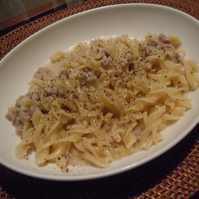 豚ひき肉のクリームペンネ レシピ 作り方 By よっしいらいふ クックパッド 簡単おいしいみんなのレシピが375万品