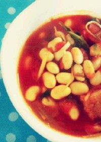 簡単☆お豆のトマト煮スープ