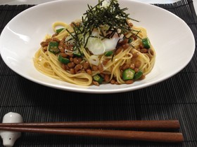☆簡単・時短☆納豆とオクラのパスタ