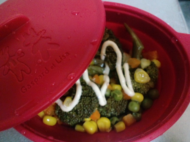 シリコンスチーマーで簡単温野菜の画像