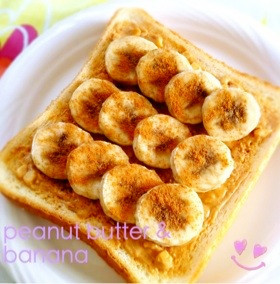 朝ごぱん♡ピーナッツバター＆バナナの画像
