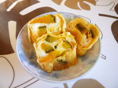 南瓜の煮物をリメイク★かぼちゃの玉子焼きの写真