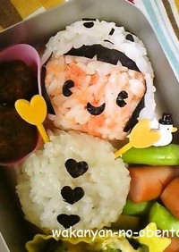 ぼく☆私も雪だるまになっちゃったキャラ弁