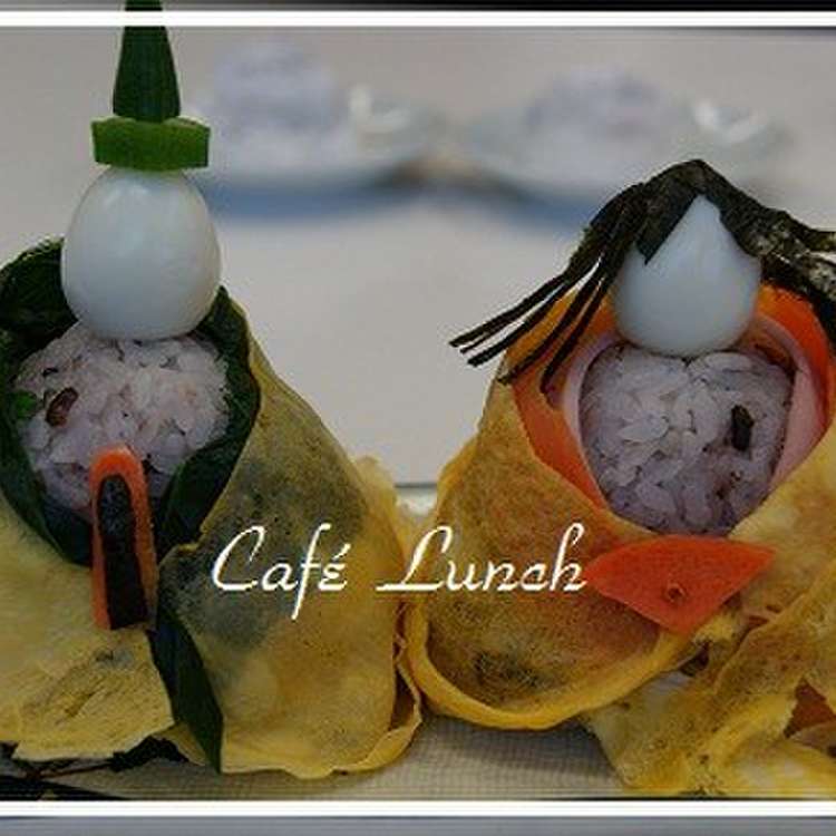 おひな様おにぎり レシピ・作り方 by kidscafe 【クックパッド 