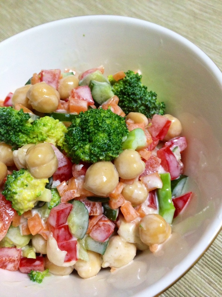 インドのひよこ豆のサラダのレシピ