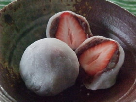 いちご大福♡白玉粉をレンジでチン♩