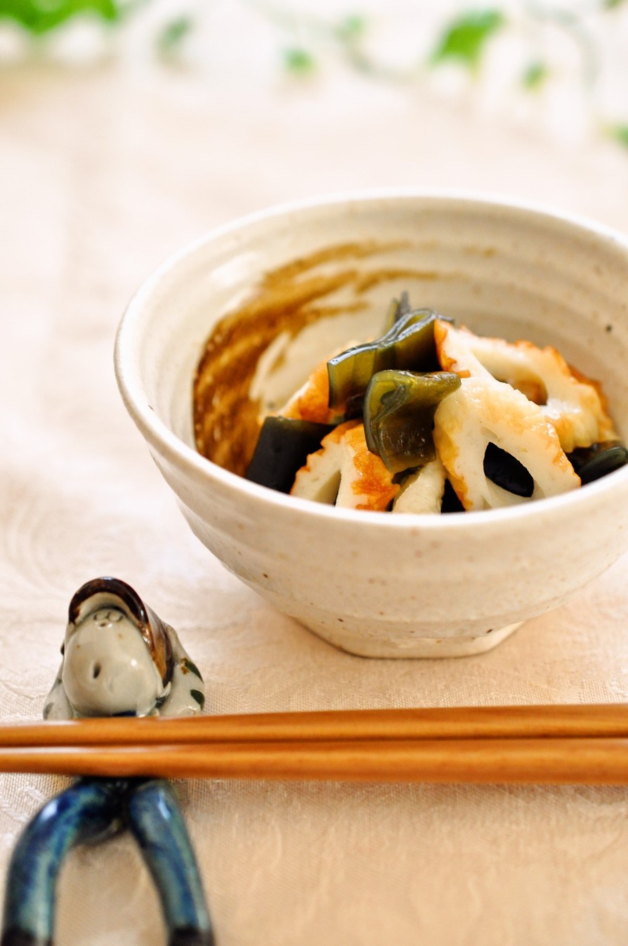 箸休め♫昆布と竹輪の甘酢煮☆柚子胡椒風味の画像