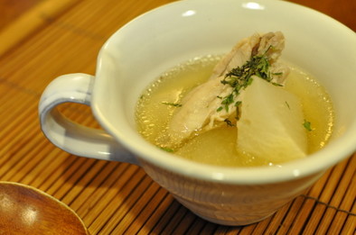 蕪と鶏肉のすっきり和風スープ♡の写真