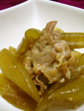 簡単おいしい!ふきと豚バラの煮物