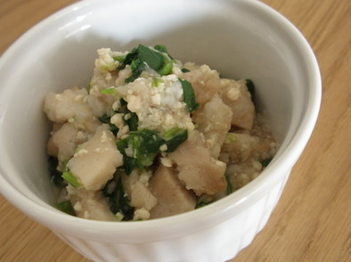 ✿離乳食中期～✿里芋とひき肉の簡単だし煮の写真