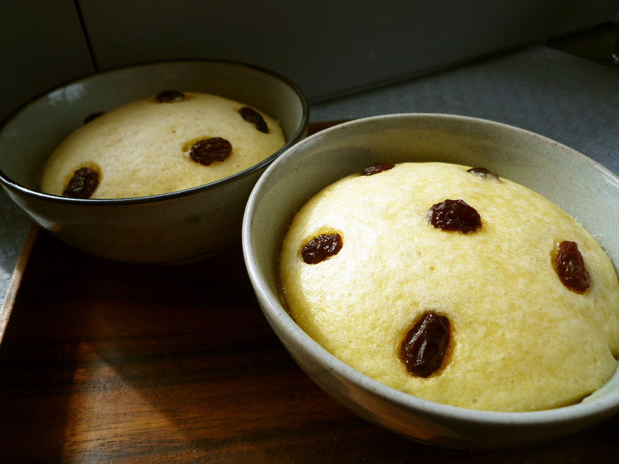お茶碗で作るヨーグルト蒸しパンの画像