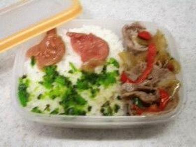 お弁当☆野菜いっぱい豚薄切り肉弁当の写真