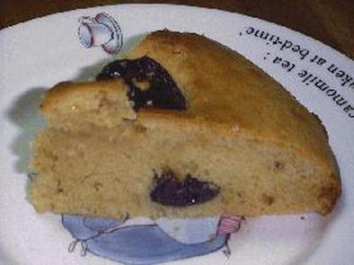 ホッとケーキミックスで紅茶とプルーンのガレット風ケーキの写真