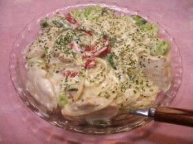 鶏肉ピーマンのペペロンチーノ☆ニンニク風味