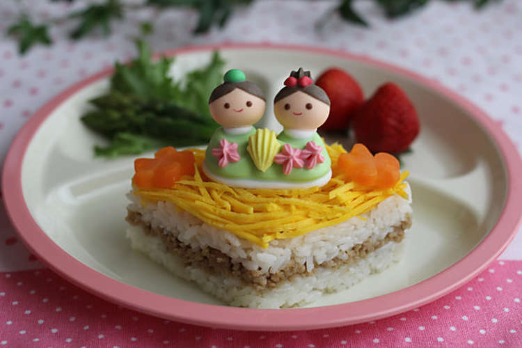 おひなまつりに 簡単 そぼろご飯菱餅風 レシピ 作り方 By 子供と作るウチご飯 クックパッド 簡単おいしいみんなのレシピが358万品