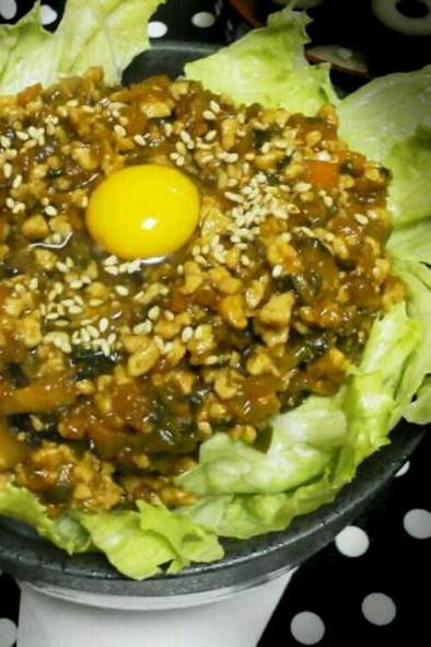 栄養満点ニンニク野菜豆腐で甘辛肉味噌風！の写真