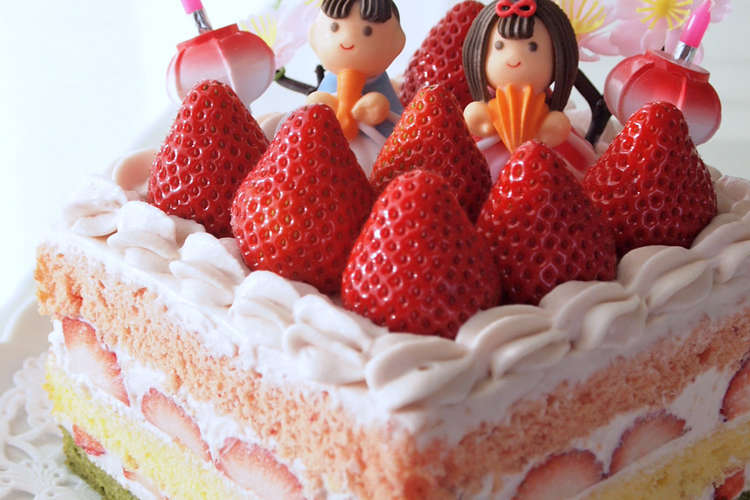 菱餅カラーのひな祭りケーキ レシピ 作り方 By ぷーこさん クックパッド 簡単おいしいみんなのレシピが366万品
