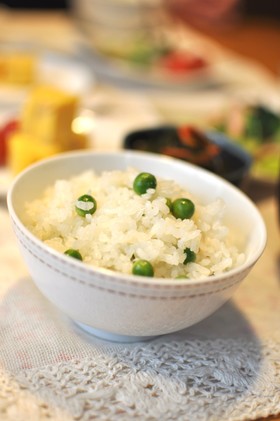 塩麹でふっくら豆ご飯✽グリーンピースご飯